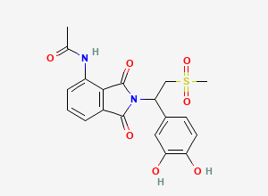 Two-dimensional chemical structure of O4-Desmethyl O3-Desethyl Apremilast, CAS 1384439-79-5