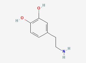 Two-dimensional chemical structure of Norepinephrine EP Impurity C/ Noradrenaline EP Impurity C/ Dopamine, CAS 51-61-6
