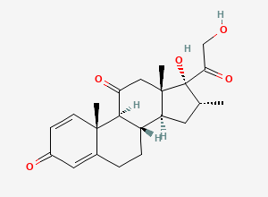 Two-dimensional chemical structure of Dexamethasone EP Impurity J / 16α-Methyl-11-oxo Prednisolone, CAS 2036-77-3