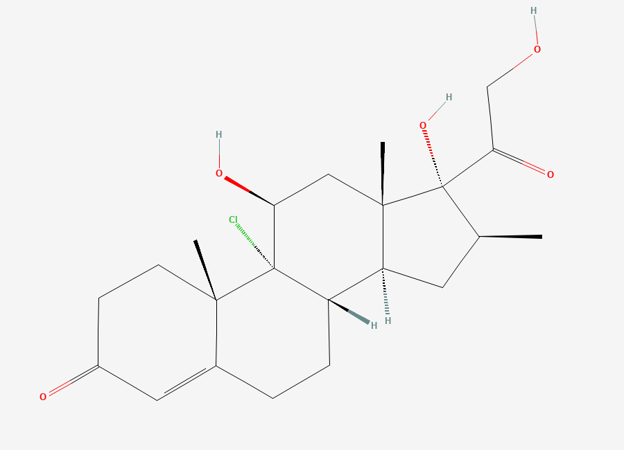 Two-dimensional chemical structure of 1-2Dihydro Betamethasone, CAS 34542-51-3