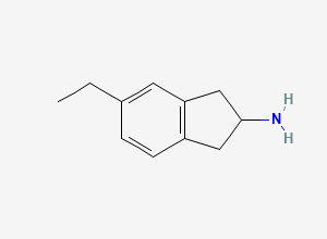 Two-dimensional chemical structure of 5-ethyl-2,3-dihydro-1H-inden-2-amine