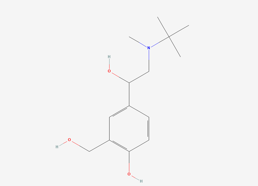 Two-dimensional chemical structure of Salbutamol Impurity A1