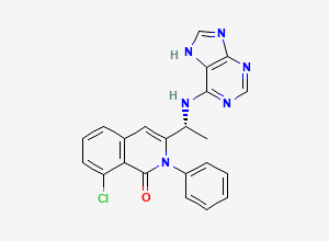 Two-dimensional chemical structure of Duvelisib R-Enantiomer, CAS 1261590-48-0
