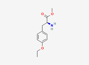 Two-dimensional chemical structure of (S)-Methyl 2-amino-3-(4-ethoxyphenyl)propanoate