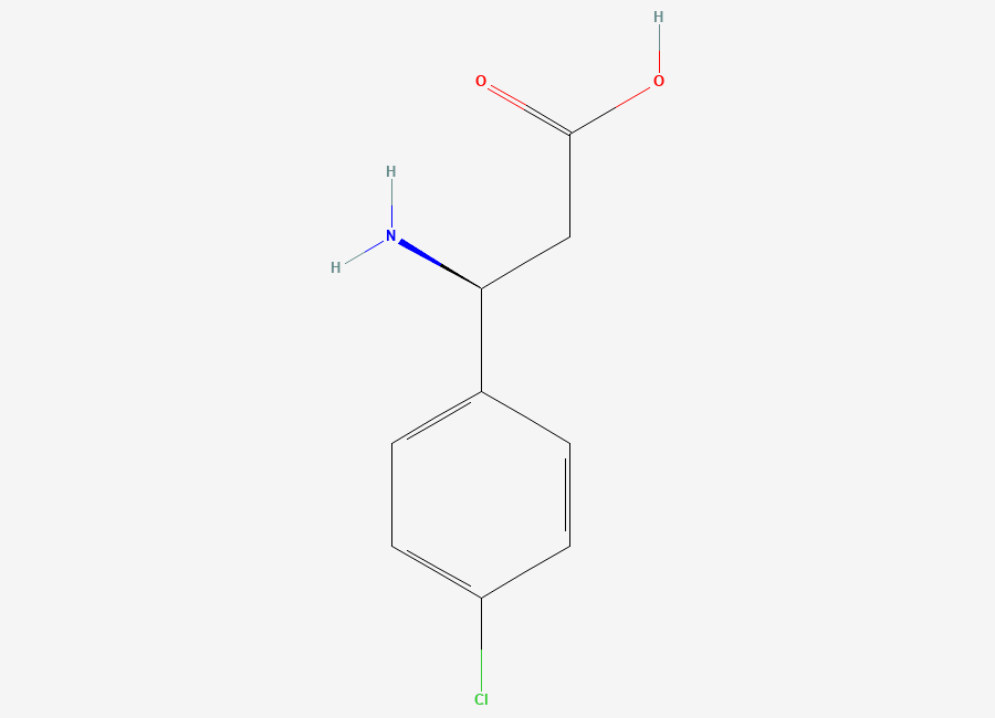 Two-dimensional chemical structure of (3S)-3-Amino-3-(4-chlorophenyl)propanoic acid