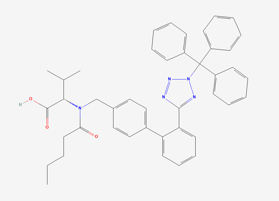 Two-dimensional chemical structure of Triphenylvalsartan