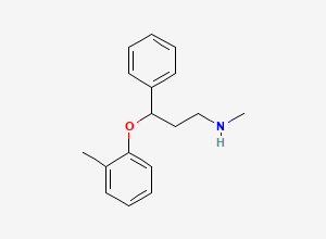 Two-dimensional chemical structure of N-methyl-3-(2-methylphenoxy)-3-phenylpropan-1-amine