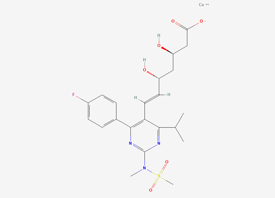 Two-dimensional chemical structure of Rosuvastatin EP Impurity B (Racemic Mixture)