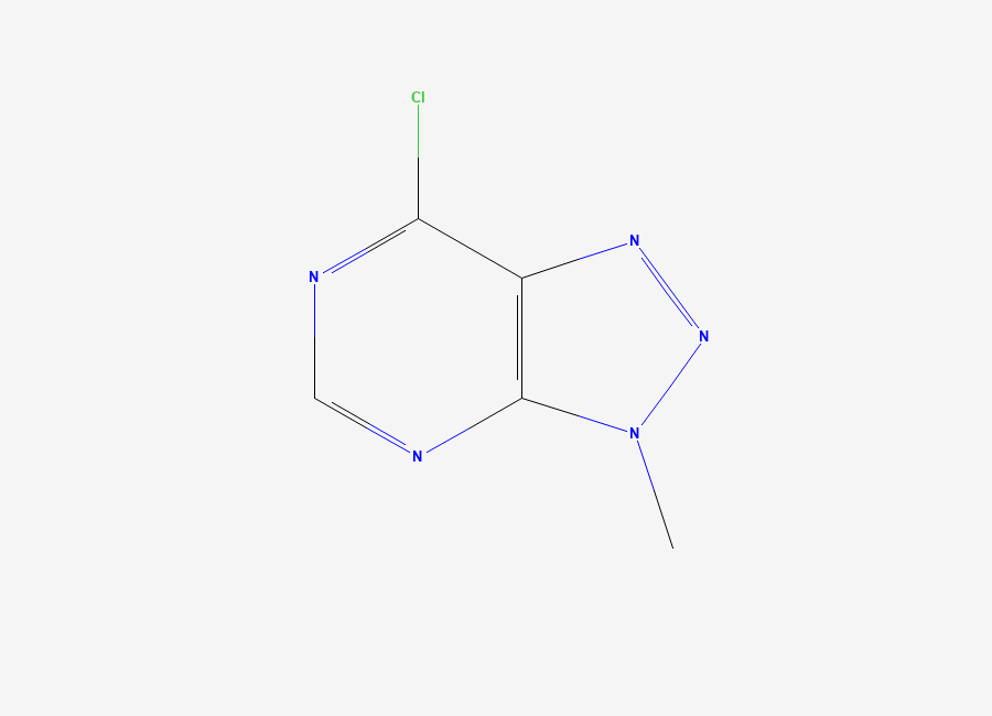 Two-dimensional chemical structure of 7-Chloro-3-methyl-3H-1,2,3-triazolo(4,5-d)pyrimidine
