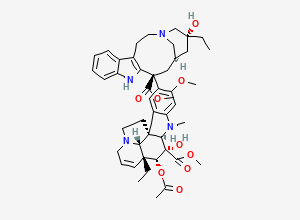 Two-dimensional chemical structure of Vinrosidine