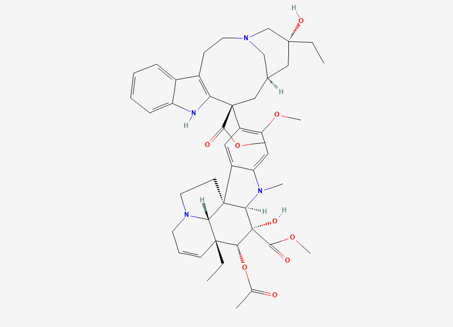 Two-dimensional chemical structure of Vinrosidine