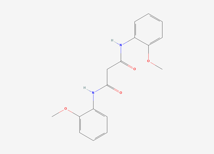Two-dimensional chemical structure of N~1~,N~3~-Bis(2-methoxyphenyl)propanediamide