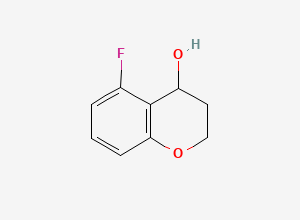 Two-dimensional chemical structure of 5-Fluorochroman-4-ol