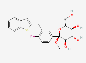 Two-dimensional chemical structure of Ipragliflozin Impurity 8, CAS 1034305-23-1