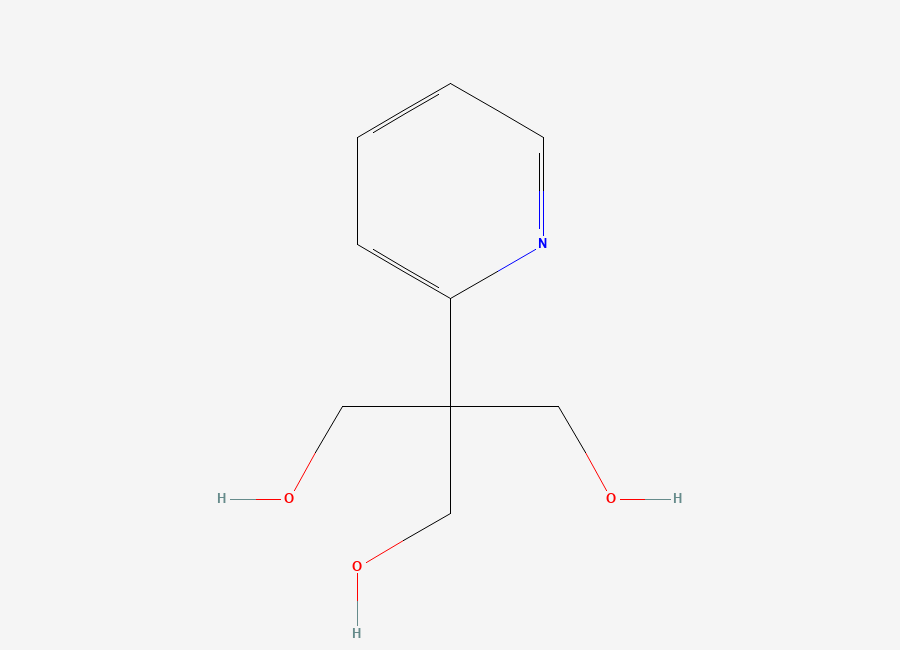 Two-dimensional chemical structure of 2-(Hydroxymethyl)-2-(pyridin-2-yl)propane-1,3-diol