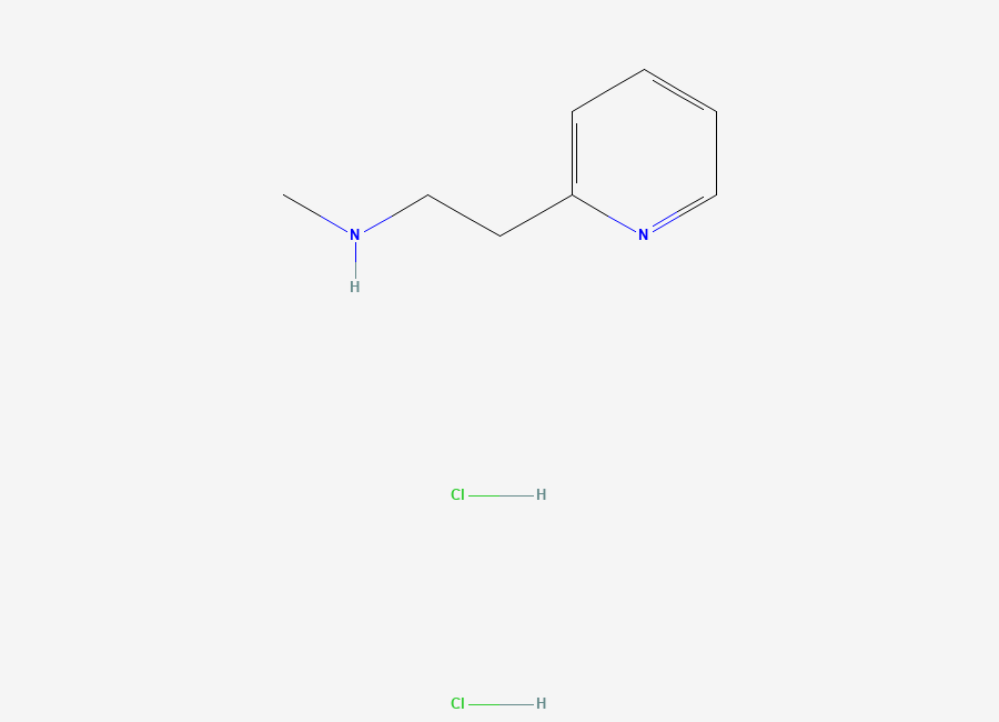 Two-dimensional chemical structure of Betahistine Dihydrochloride, CAS 5579-84-0