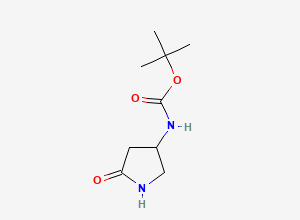 Two-dimensional chemical structure of tert-Butyl (5-oxopyrrolidin-3-yl)carbamate