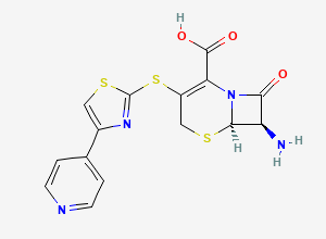 Two-dimensional chemical structure of Ceftaroline Fosamil Impurity 32, CAS 1809412-65-4