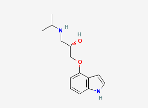 Two-dimensional chemical structure of Pindolol, CAS 26328-11-0