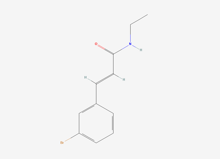 Two-dimensional chemical structure of (2E)-3-(3-Bromophenyl)-N-ethyl-2-propenamide