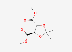 Two-dimensional chemical structure of (2R,3R)-Dimethyl-2,3-O-isopropylidene tartrate