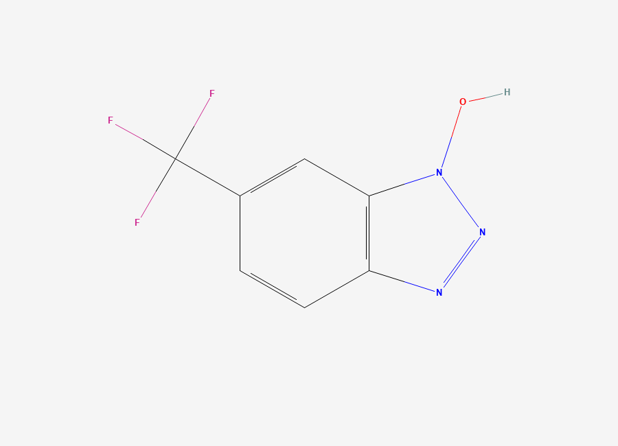 Two-dimensional chemical structure of 1-Hydroxy-6-(trifluoromethyl)benzotriazole