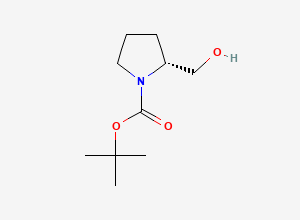 Two-dimensional chemical structure of N-(tert-Butoxycarbonyl)-D-prolinol