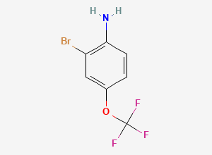 Two-dimensional chemical structure of 2-Bromo-4-(trifluoromethoxy)aniline, CAS 175278-17-8