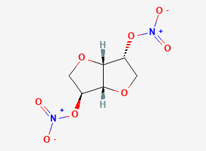 Two-dimensional chemical structure of Isosorbide Dinitrate, CAS 87-33-2