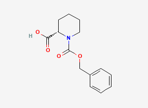 Two-dimensional chemical structure of (S)-1-N-Cbz-Pipecolinic acid