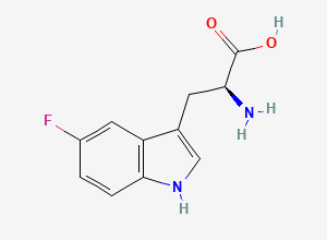 Two-dimensional chemical structure of 5-Fluorotryptophan
