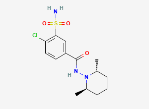 Two-dimensional chemical structure of Clopamide EP Impurity A