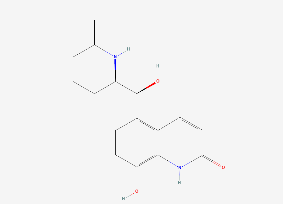 Two-dimensional chemical structure of Procaterol, CAS 72332-33-3