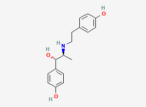 Two-dimensional chemical structure of 4-(2-(((1S,2S)-1-hydroxy-1-(4-hydroxyphenyl)propan-2-yl)amino)ethyl)phenol