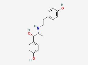 Two-dimensional chemical structure of 4-[2-[[(1S,2R)-1-hydroxy-1-(4-hydroxyphenyl)propan-2-yl]amino]ethyl]phenol