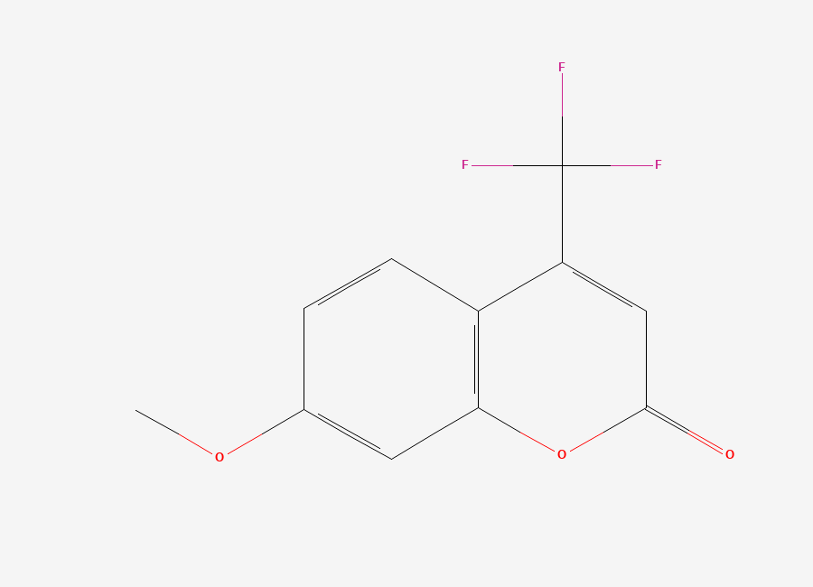 Two-dimensional chemical structure of 7-Methoxy-4-trifluoromethylcoumarin
