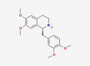 Two-dimensional chemical structure of Papaverine Hydrochloride EP Impurity E/ Tetrahydropapaverine, CAS 13074-31-2