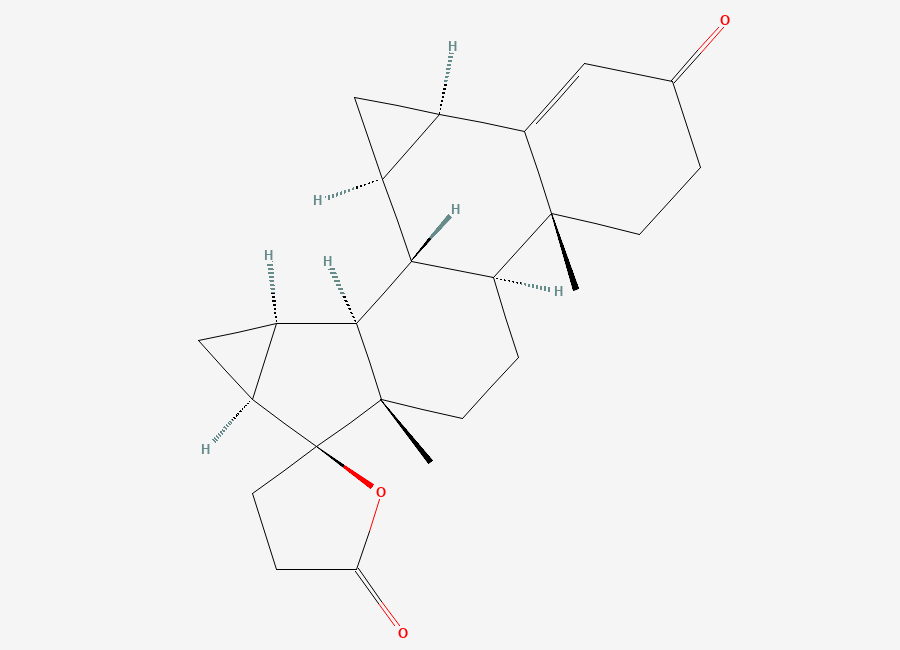 Two-dimensional chemical structure of Drospirenone, CAS 67392-87-4