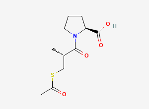 Two-dimensional chemical structure of Captopril Related Compound 7, CAS 65167-28-4