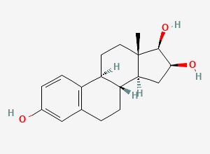 Two-dimensional chemical structure of Estriol EP Impurity F /16-Epiestriol, CAS 547-81-9