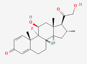 Two-dimensional chemical structure of 17 Desoxy of Dexamethasone