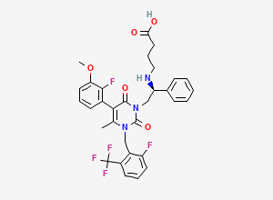 Two-dimensional chemical structure of Elagolix (S)-enantiomer
