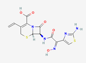 Two-dimensional chemical structure of Cefdinir, CAS 91832-40-5