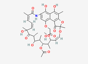 Two-dimensional chemical structure of Rifamycin Y, CAS 15271-73-5