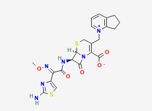 Two-dimensional chemical structure of Cefpirome Impurity 7, CAS 97164-55-1