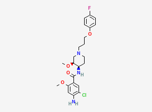 Two-dimensional chemical structure of Cisapride, CAS 81098-60-4