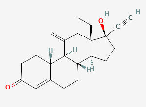 Two-dimensional chemical structure of Desogestrel EP Impurity D, CAS 54048-10-1