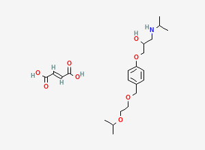 Two-dimensional chemical structure of Bisoprolol monofumarate