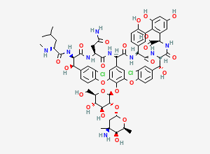 Two-dimensional chemical structure of Vancomycin EP Impurity J/ (RS6) (C alpha,7R) vancomycin B/ 26-epi vancomycin B (new DMF), CAS 2416251-24-4