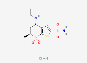 Two-dimensional chemical structure of Dorzolamide Hydrochloride, CAS 130693-82-2